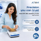 MT3000 Digital Gold Weight Machine (MT 3KG WLC DD) | PrecisionPro | Jewellery Scale